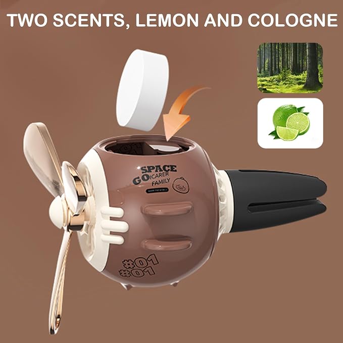 2 Pcs Pilot Car Air Freshener, Cute Duck Car Vent Clip Air Freshener Automotive Air Outlet Fan Diffuser, Automotive Interiors Vent Decoration (Rabbit+Duck)