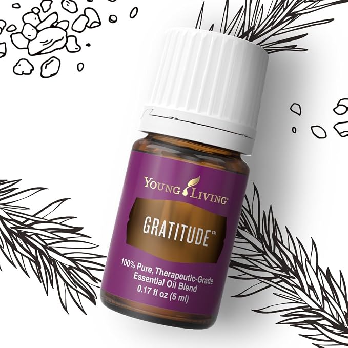 Young Living Gratitude Essential Oil Blend 5ml | Refreshing & Soothing Aroma | Ideal for Aromatherapy, Relaxation, Meditation, & Personal Care | Vegan, Gluten-Free, & Kosher Certified