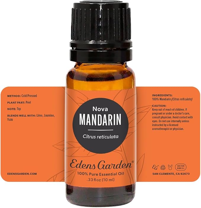 Edens Garden Mandarin- Nova Essential Oil- 100% Pure Premium Grade, Undiluted, Natural, Therapeutic, Aromatherapy, The Best for Diffuser, Candle, Laundry, Kid Safe 10 ml (.33 fl oz)