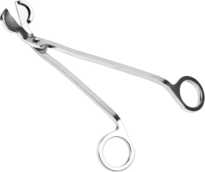 Candle Wick Trimmer, Polished Stainless Steel Wick Clipper Cutter - Reaches Deep Into Candles to Cut Spent Wicks, Allow Cleaner Burn and Prevent Soot Buildup