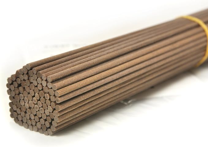 50 Pieces Fiber Reed Diffuser Replacement Refill Sticks for Aroma Fragrance (Brown, 10" x3mm)