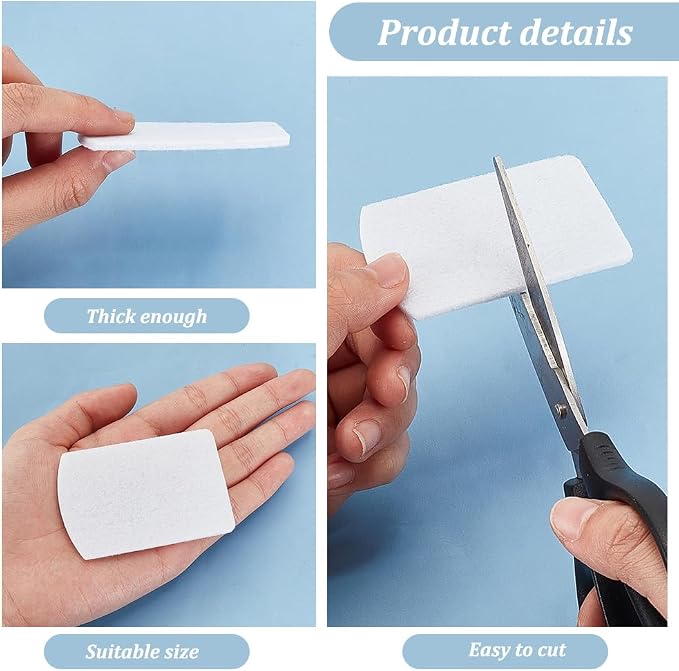 PH PandaHall 50pcs Unscented Refill Pad Aroma Pads 7x4.5cm/ 2.8x1.8" Essential Oil Diffuser Pad Rectangle Replacement Perfume Pads for Humidifier Air Purifier Locket Scent Ball Plug-in Diffuser