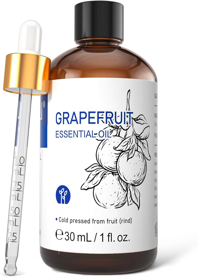 HIQILI 30 ml Grapefruit Essential Oil, for Diffuser, Skin Care - 1 Fl Oz