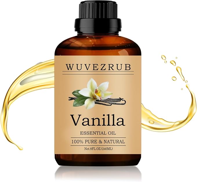 Vanilla Essential Oil 240ML - 100% Pure and Natural Oils for Aromatherapy Diffuser - 8 Fl Oz/Vanilla