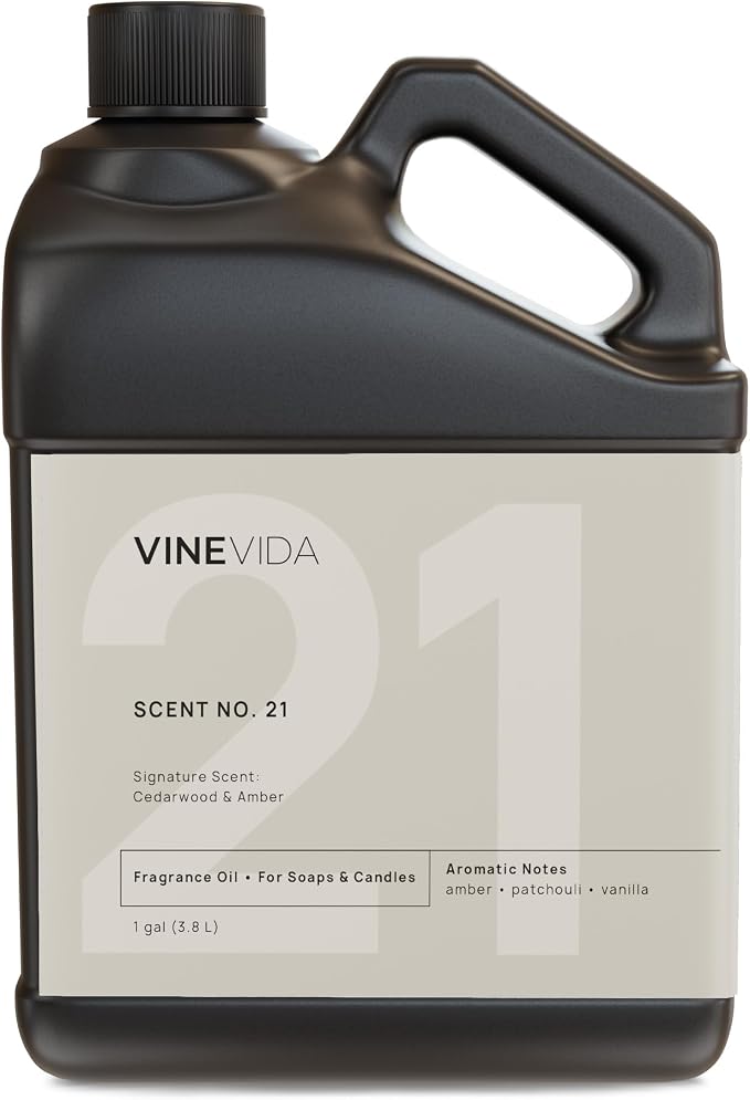 VINEVIDA [128oz] Cedarwood & Amber Fragrance Oil for Candle Making and Soap Making - Premium Candle Scents for Soy Candles