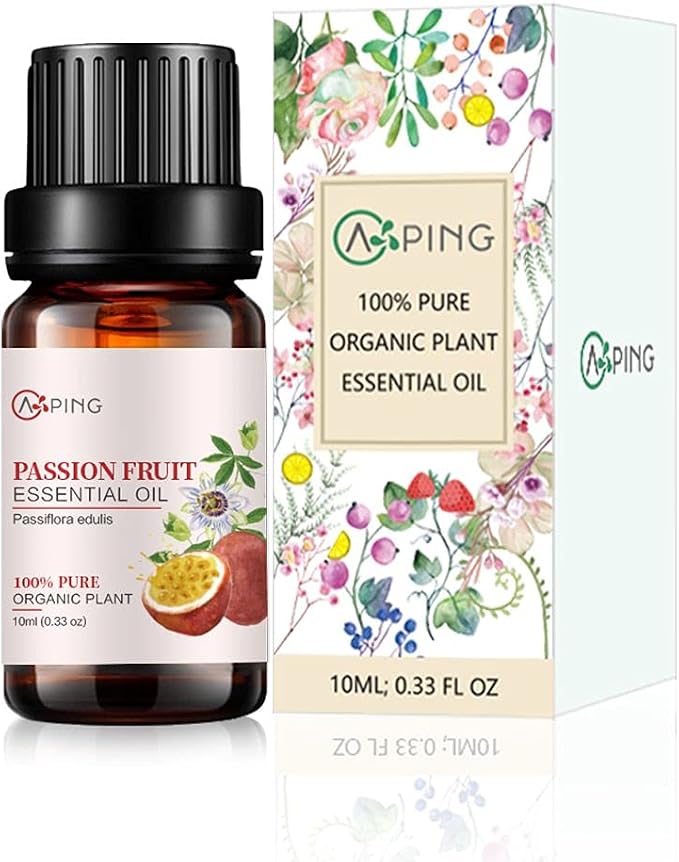 Passion Fruit Essential Oil - 100% Pure Organic Natural Plant (Passiflora edulis) Passion Fruit Oil for Diffuser, Aroma, Spa, Massage, Yoga, Perfume, 0.33oz