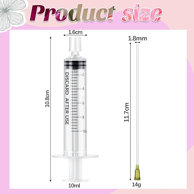 Geiserailie 6 Packs 10ml Perfume Refill Tools Kit, Perfume Syringe Refill Set with Soft Plastic Tube, Mini Fragrance Transfer Tool for Travel Refillable Liquid, Cologne Fragrance Refilling (Clear)