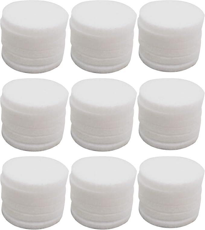 Julie Wang 100PCS 17mm Round Aromatherapy Refill Pads Humidifier Scent Diffuser Replacement Pads for Essential Oil Locket Necklace Diffuser Felt Pads White
