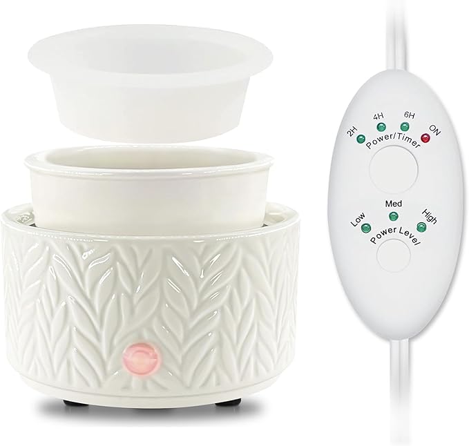 EQUSUPRO Wax Melt Warmer for Scented Wax Melts- Electric 4 in-1 Ceramic Candle Wax Warmer Burner Fragrance Wax Melter for Home Office Bedroom Living Room Decor & Gifts for Women