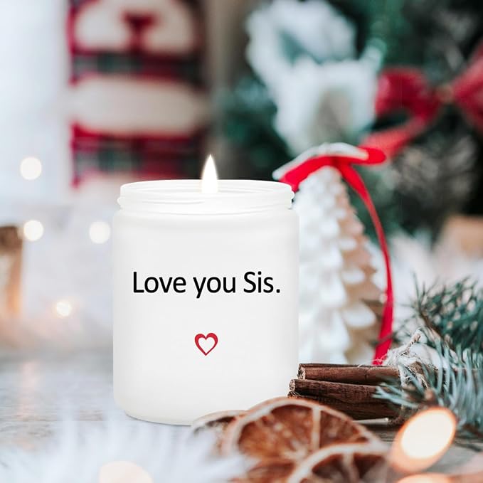 Sister Gifts from Sisters - Birthday Mothers Day Valentines Day Christmas Gift for Sister - Lavender Scented Candle