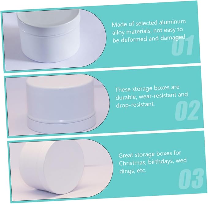 CORHAD 4pcs Aluminum Alloy Candle Jars Scented Candle Containers for Aromatherapy Portable Storage for and Other Items