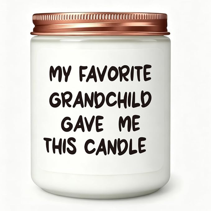 Gifts for Grandma Grandpa Novelty Lavender Scented Soy Candle Gift Unique Christmas Mothers Day Birthday Gifts Happy Retirement Retired Gift for Grandpa Grandma Grandparents