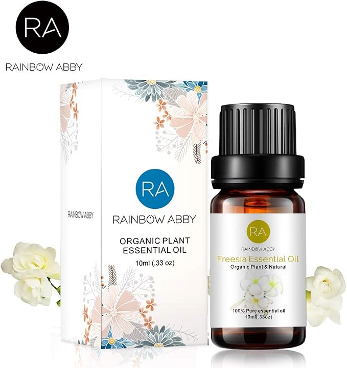 RAINBOW ABBY Freesia Essential Oil, 100% Pure Organic Natural Aromatherapy Freesia Oil for Diffuser (10ml)