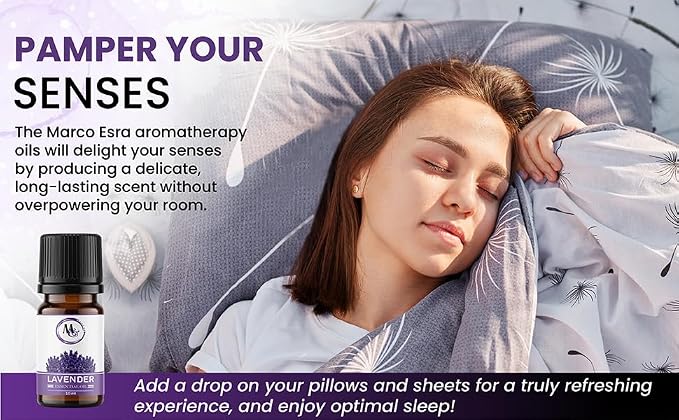 Lavender Essential Oil – 10ml Pure and Natural Diffuser Oil for Aromatherapy Diffuser, Humidifier, Massage – Undiluted, No Fillers (Lavender)