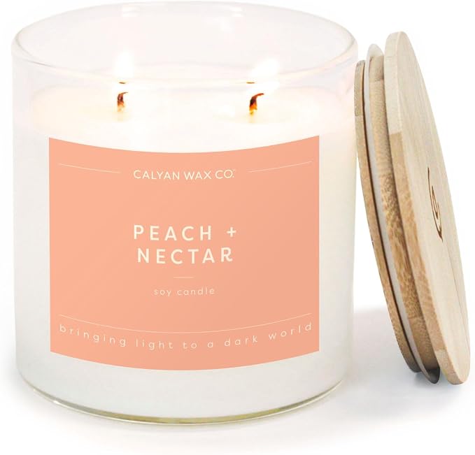 Calyan Wax Co. Peach & Nectar 2 Wick Candle
