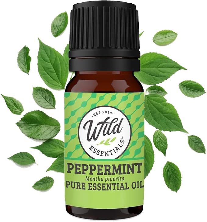 Wild Essentials Peppermint 100% Pure Essential Oil - 10ml, Therapeutic Grade, Made and Bottled in The USA