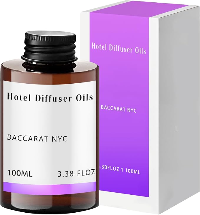 Baccarat Hotel Diffuser Oil – Luxury Scent for Waterless & Home Diffusers | Baccarat Hotel Diffuser Oil – Inspired by NYC Signature Scent, Premium Essential Oil Blend for Waterless & Ultrasonic