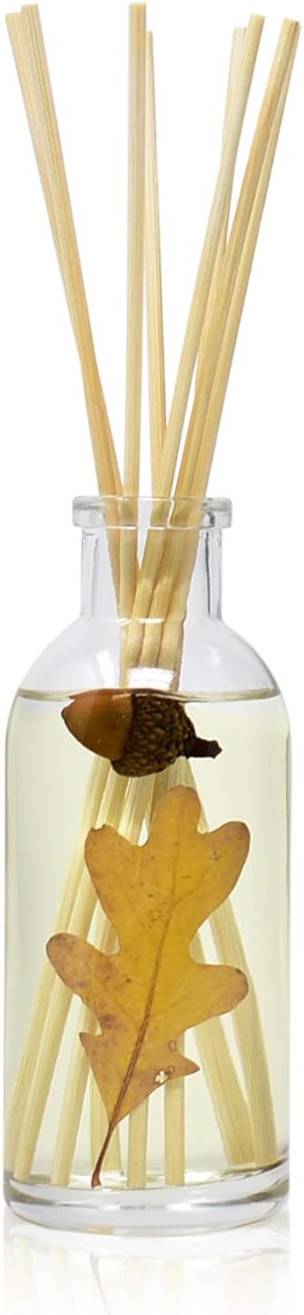 Urban Naturals Spiced Chestnut Reed Diffuser Sticks and Oil Set – Comforting Autumn Scent of Chestnuts, Cinnamon, Clove and Cedar Wood with Real Acorns and Fall Leaves – 3.75 Ounces – Made in the USA