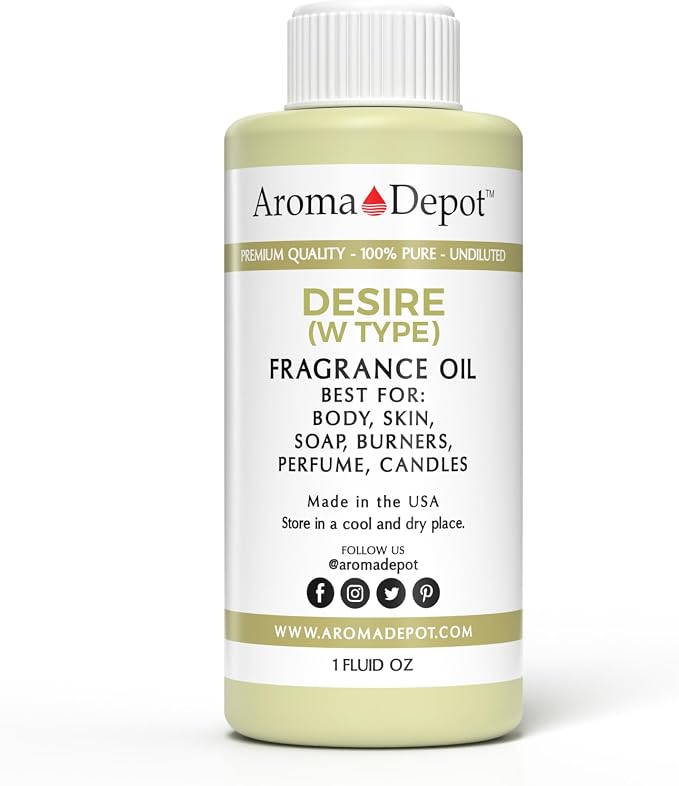 Desire Type (W) 1 oz. Perfume/Skin Oil Our Interpretation, Premium Quality I Uncut I Fragrance Oil I Scented Oil I Add Aroma to Your DIY Projects I Skin Safe