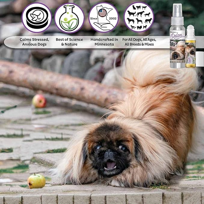 The Blissful Dog Pekingese Relax Roll-ON Aromatherapy for Dogs - Anxiety Relief for Dogs