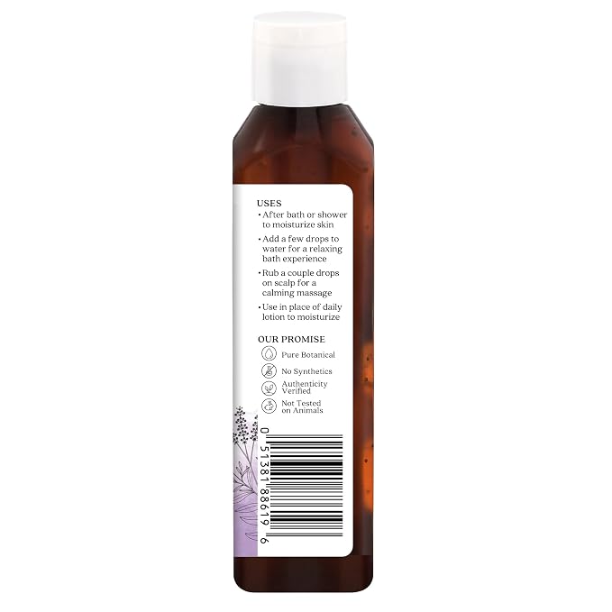 Aura Cacia Body Oil, Relaxing Lavender, 8 Fluid Ounce (Pack of 2)
