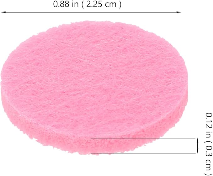 GLEAVI Mini Diffuser Refill Pads：100pcs Cotton Absorbing Pads Circle Replacement Pads for Diffuser Necklace Vent Clip
