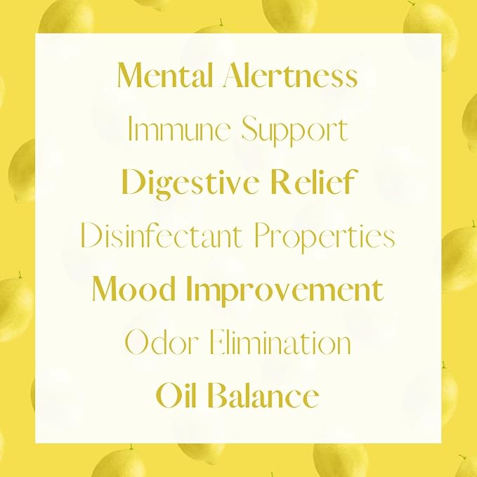 Lemon Essential Oil 1 Fl Oz – 100% Pure Natural Citrus Oil for Aromatherapy Diffuser, Skin Care, Hair Care & Massage – Premium Therapeutic Grade