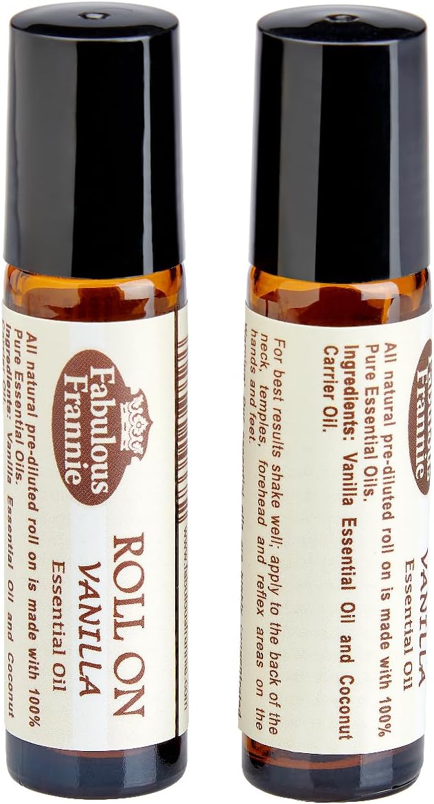 Fabulous Frannie Vanilla Roll On Made with Vanilla Essential Oils and Coconut Carrier Oil 10ml (Pack of 1)