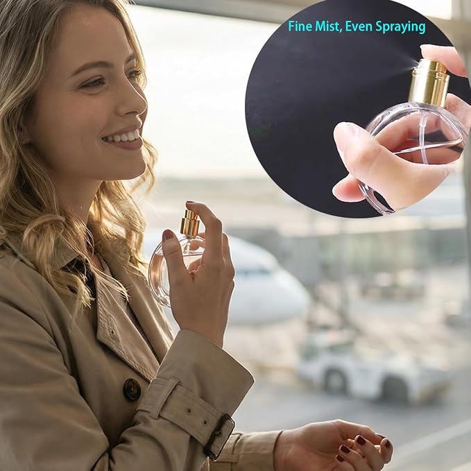 3 Pcs Perfume Bottle Atomizers,1 oz Refillable Fine Mist Spray Empty Fragrance Bottles Portable Travel Perfume Dispenser Containers for Essential Oil Perfume (30ml)