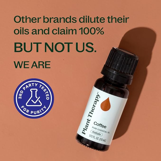 Plant Therapy Coffee Essential Oil 10 mL (1/3 oz), 100% Pure, Undiluted, Natural Aromatherapy, Rich, Cozy Aroma