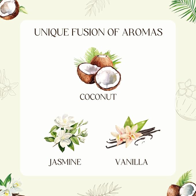 CHILLFLAME Coconut Candle, Scented Candles Gifts for Women, Candles Gift Set for Her, 6 Scented Votive Candles, Birthday Gifts for Women/Men (White, 14 oz)