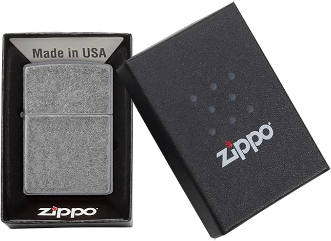 Zippo Antique Silver Plate Pocket Lighter - Windproof & Refillable Flip-Top Metal Lighter - Everyday Use Pocket Lighters - Luxury Lighters Made in USA