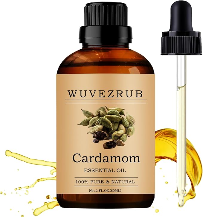 Cardamom Essential Oils 60ML, 100% Pure and Natural Essential Oil for Aromatherapy Diffuser - 2 Fl Oz/Cardamom