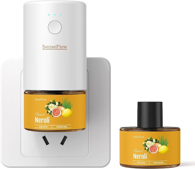 Essential Oil Refill 1.02oz/30ml - Free SF101 Waterless Aromatherapy Diffuser, Covers 1000 Sq Ft, 120-Day Natural Scent,Neroli