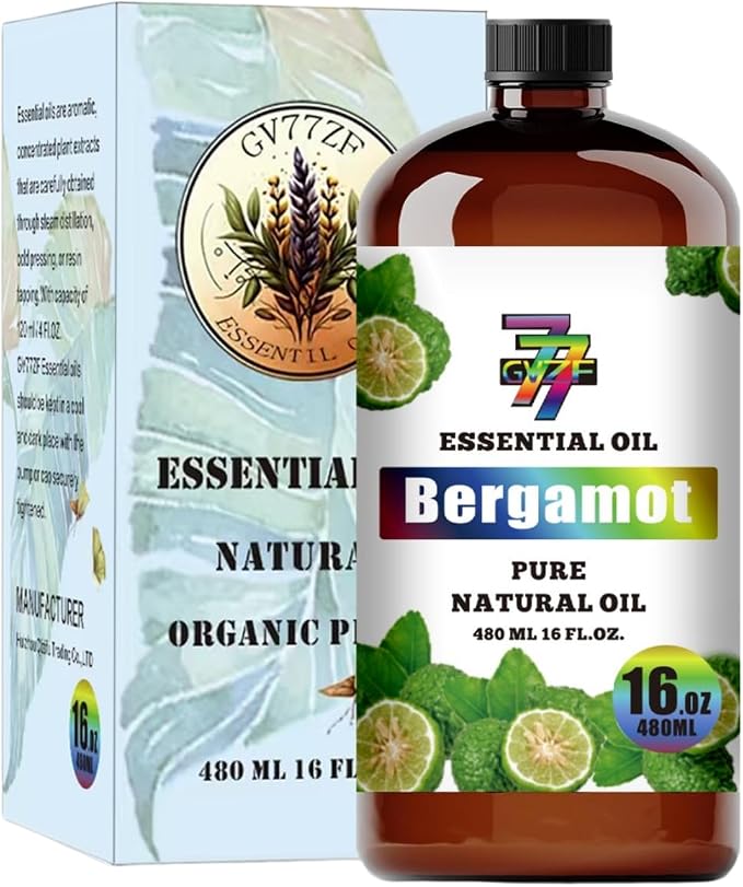Bergamot Essential Oil, Bergamot Oils, for Diffuser, Humidifier, DIY Candles, Soap, Home, Office, Yoga, Massage, Gift, Essential Oil, GV77ZF Bergamot Fragrance Oil - 16 fl oz (480 ml)