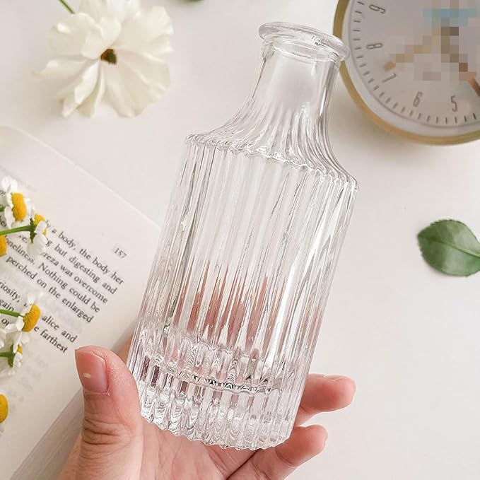 100ml /3.4 oz Empty Clear Glass Diffuser Bottles Refillable Aromatherapy Diffuser Jars Fragrance Essential Oils Accessories Use for DIY Replacement Diffuser Sticks Sets Crafts Decor