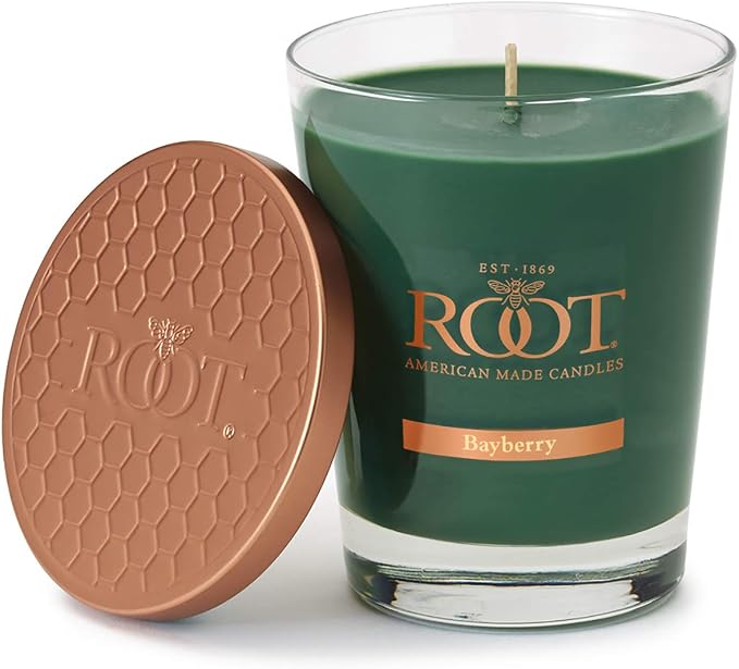 Root Candles Holiday Scented Candles Honeycomb Veriglass Premium Handcrafted Beeswax Blend Candle, Large, Bayberry