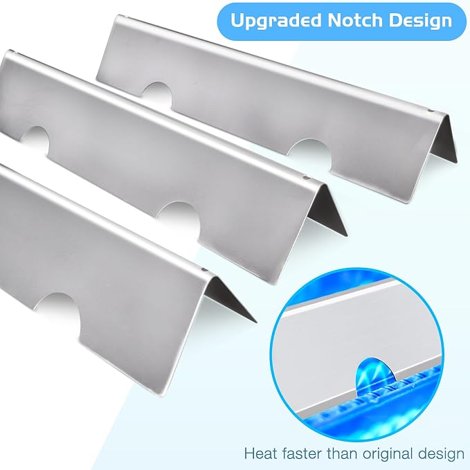 7635 Flavorizer Bars for Weber Spirit 2 Parts E210 Flame Guards Replacement for Spirit GS4 II & I S210 E215 E220 S220 Gas Grill Heat Shields 15.3"