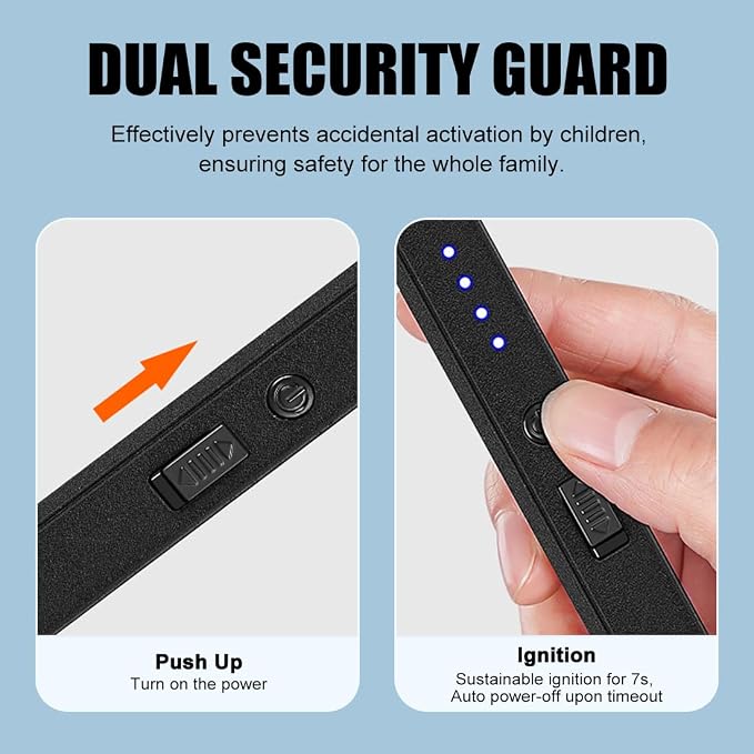 Electric Candle Lighter 2 Pack USB Rechargeable Lighters Windproof Plasma Arc Lighters Flameless Type C Long Lighter for Candle BBQ Camping Birthday Fireworks