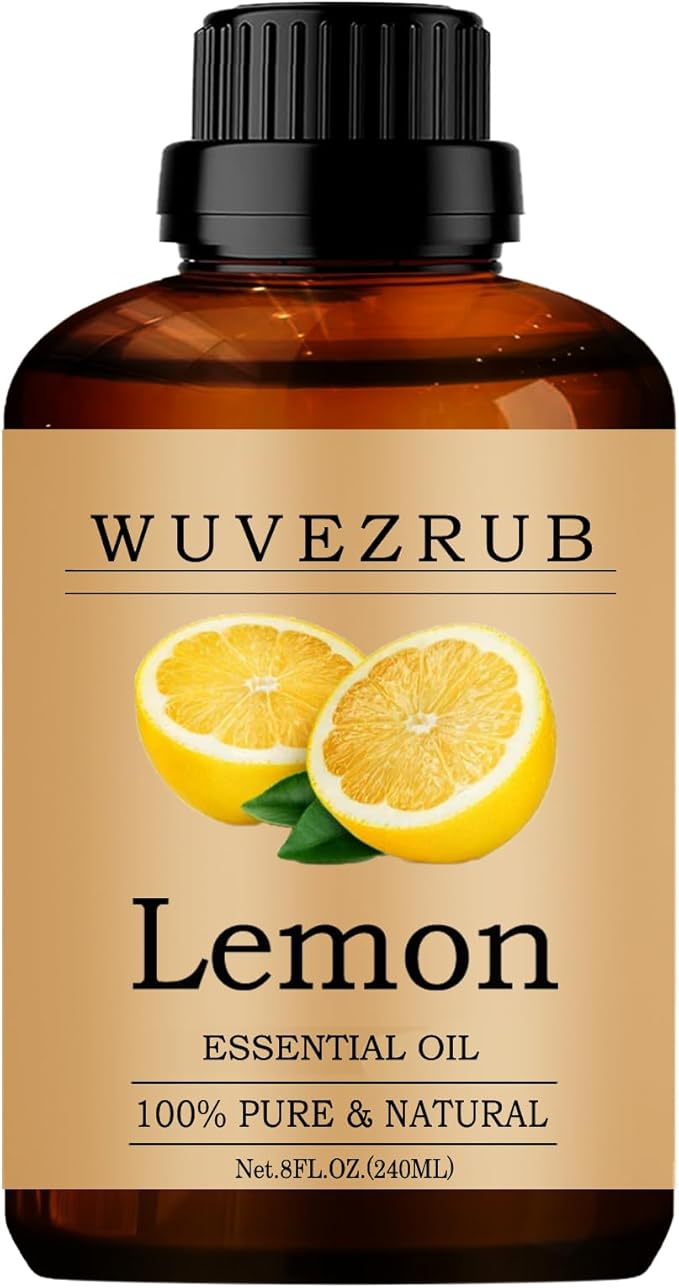 Lemon Essential Oil, 240ML Pure and Natural for Aromatherapy Diffuser - 8 Fl Oz