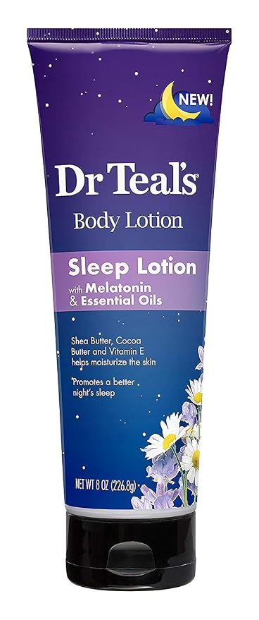 Dr Teal's Melatonin Sleep Lotion Gift Set (2 Pack, 8 oz ea.) - Nighttime Therapy Body Lotion Combines Shea & Cocoa Butter to Nourish and Protect Skin - Promotes Better Sleep
