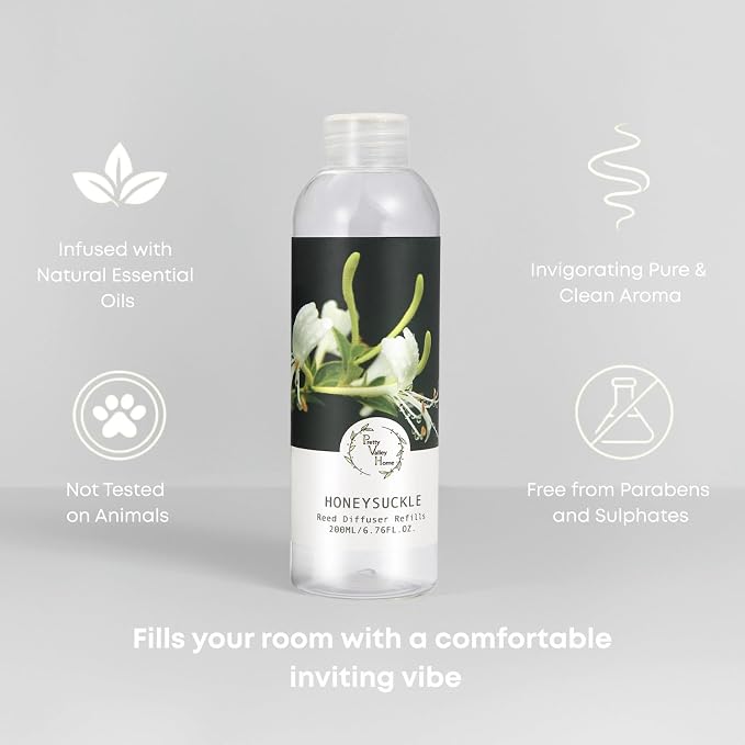 Reed Diffuser Refill Honeysuckle 6.76oz (200ml), Scented Oil for Reed Diffuser Home Fragrance for Bathroom, Bedroom, Office Decor