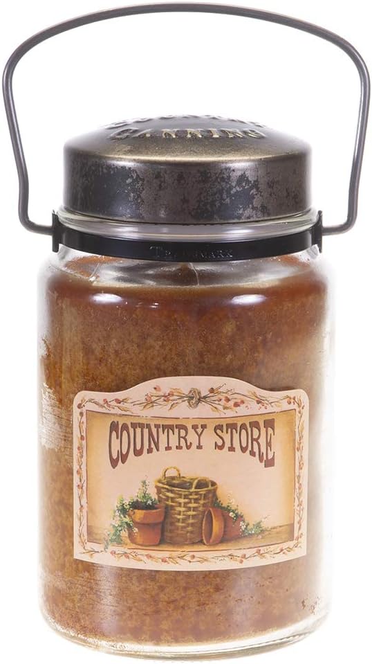 McCall’s Candles | Country Store | 26 oz Scented Candle | USA-Poured | Vintage Rustic Jar with Carrying Handle | Rosehips, Apples & Spice Fragrance