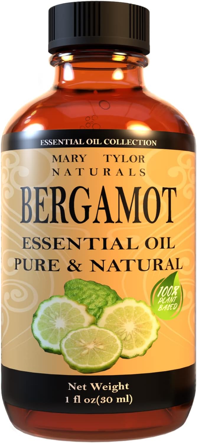 Bergamot Essential Oil (1 oz), Premium Therapeutic Grade, 100% Pure and Natural, Perfect for Aromatherapy, Diffuser, DIY by Mary Tylor Naturals
