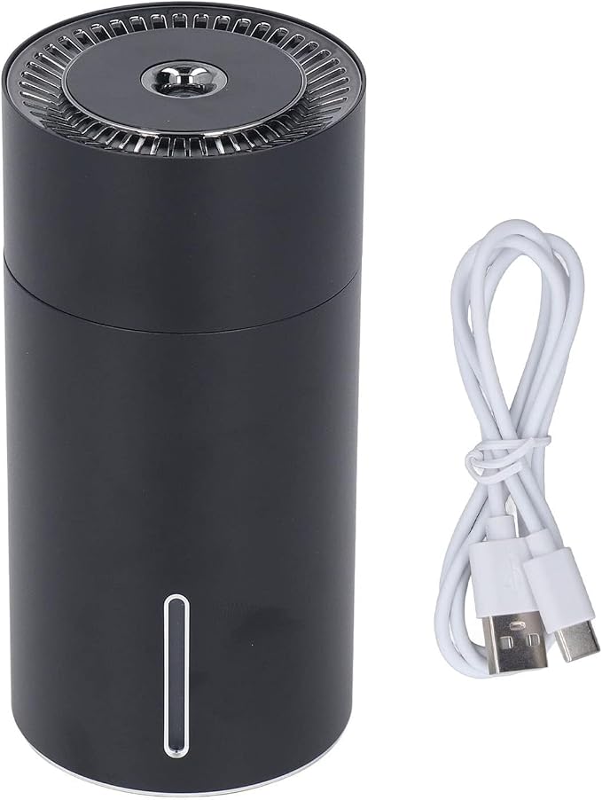 Car Diffuser for Essential Oils, Portable Humidifiers for Travel 7 Color Car Essential Oil Diffuser USB Humidifier(Black)
