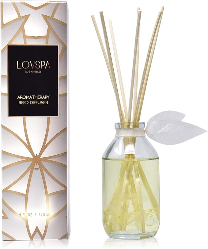 Amber Romance Diffuser Set, Hotel Scent, Home Fragrance, Shelf Decor | Amber, sandalwood, and white lily profile, entryway, guest bathroom, living room, home aroma