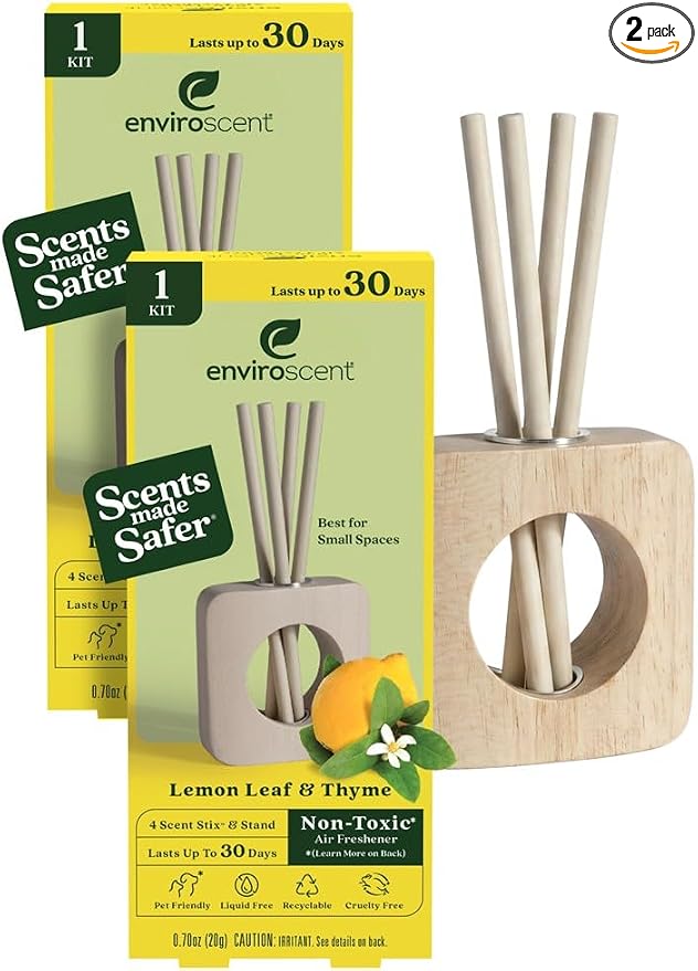 Enviroscent Scent Stix + Stand™ Starter Kit - Lemon Leaf & Thyme 2ct