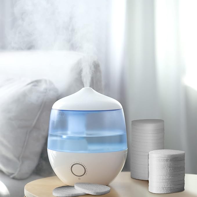 Maitys 50 Pieces Humidifier Essential Oil Pads Air Purifier Replacement Refill Pads for Aromatherapy Essential Oil Diffuser Compatible with Humidifier, Air Purifier, Microfiber Pad