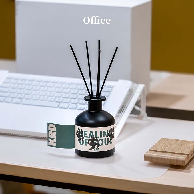 KRD Large Aromatherapy Diffuser Amber Moss, 8.45 fl oz Premium Scented Oil, Relaxing Living Room Air Freshener Value Size