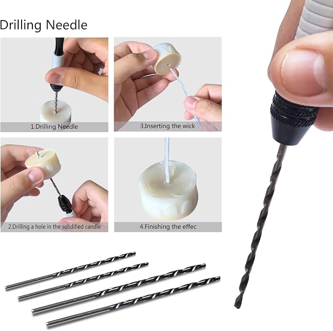DiaWiew Beginners Candle Making Kit for Adults, Wick Needle for Candle Making for Punching and Inserting Candle Molds Wicks, Candle Making Tools Perfect to Silicone Molds with No Holes for Wicks
